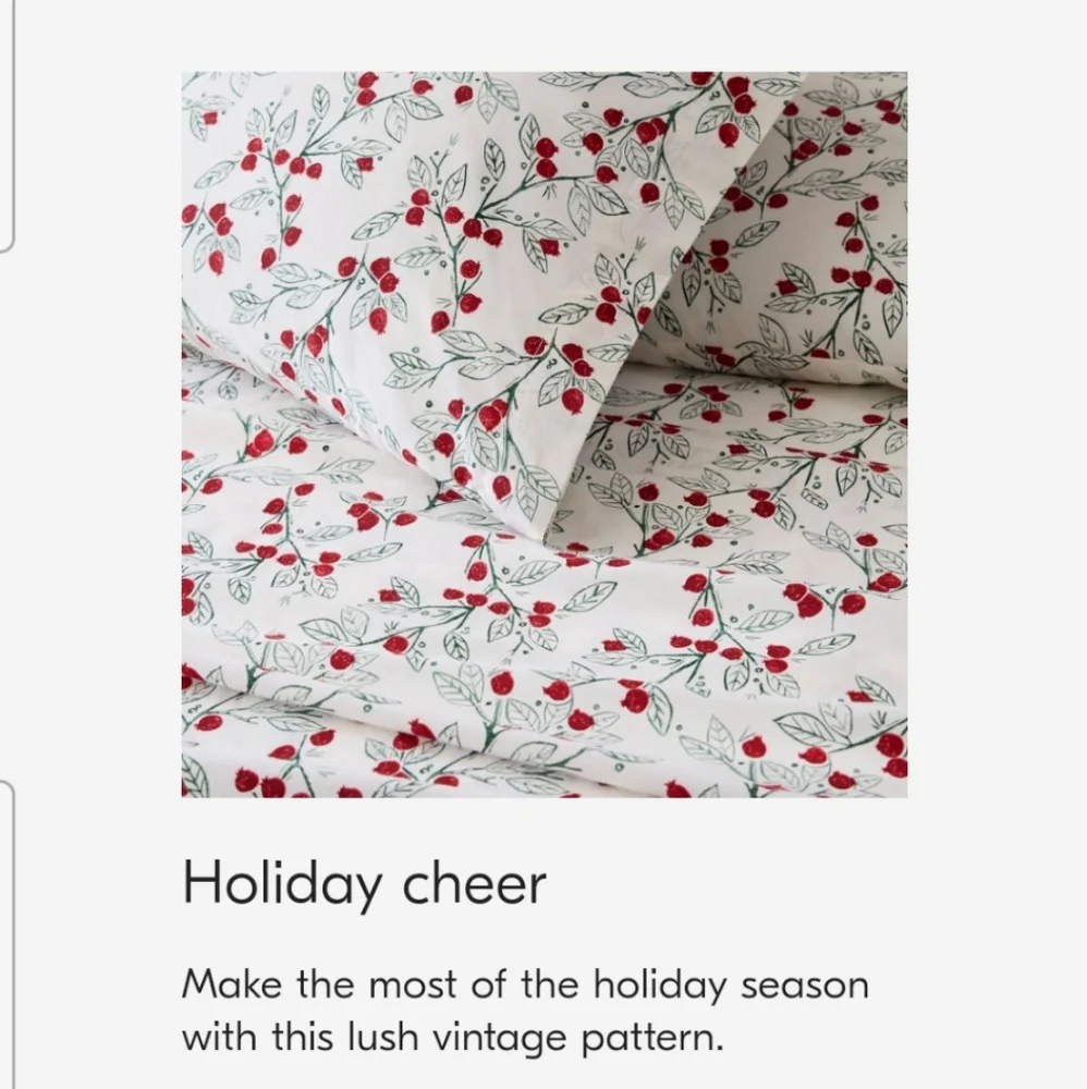 West Elm Pomegranate Percale King Sheet Set